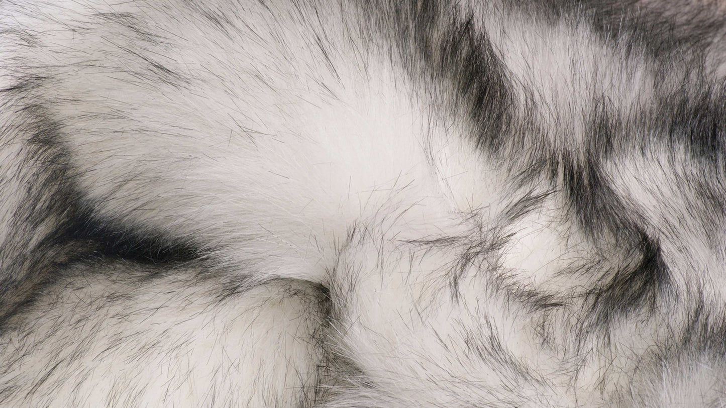 5' X 8' Ombre Gray Faux Sheepskin Rug