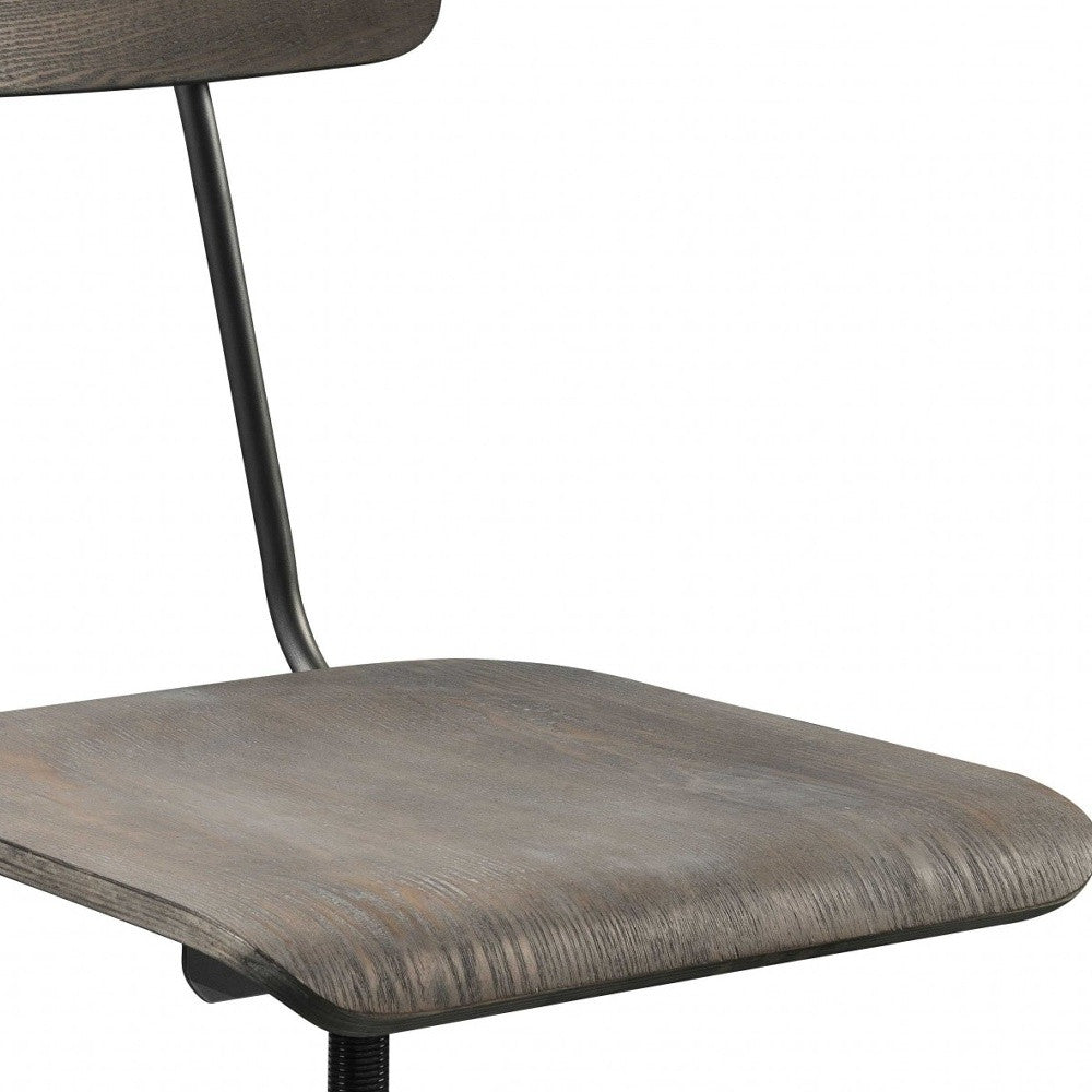 17" X 21" X 34" 2Pc Ray Oak And Sandy Gray Side Chair