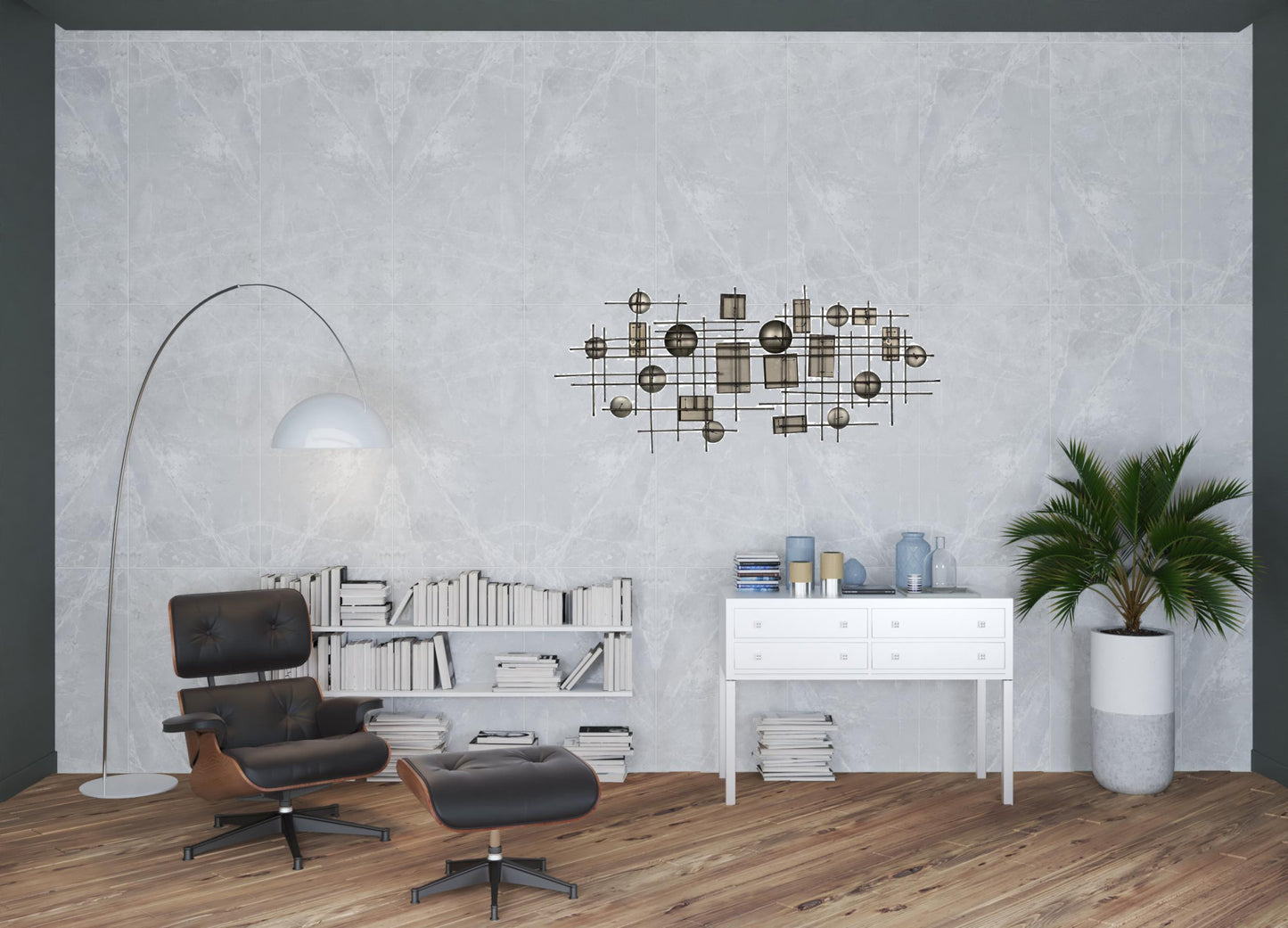 Distressed Industrial Metal And Wood Wall Decor