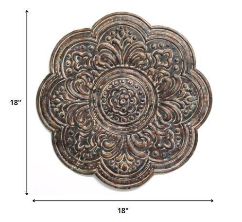 Elegant Bronze Medallion Metal Wall Decor