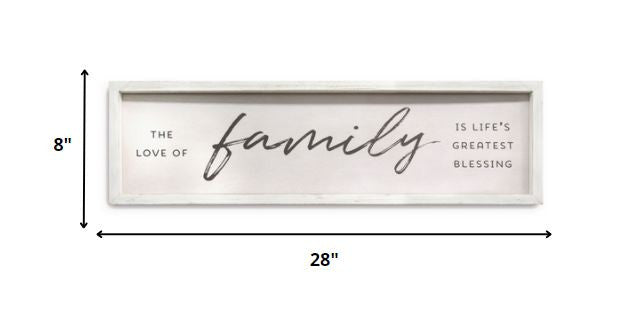 Family Is Life's Greatest Blessings Black And White Wall Art