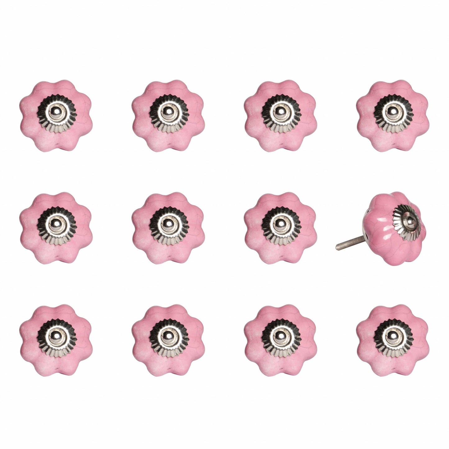 1.5" X 1.5" X 1.5" White Black And Yellow Knobs 12 Pack