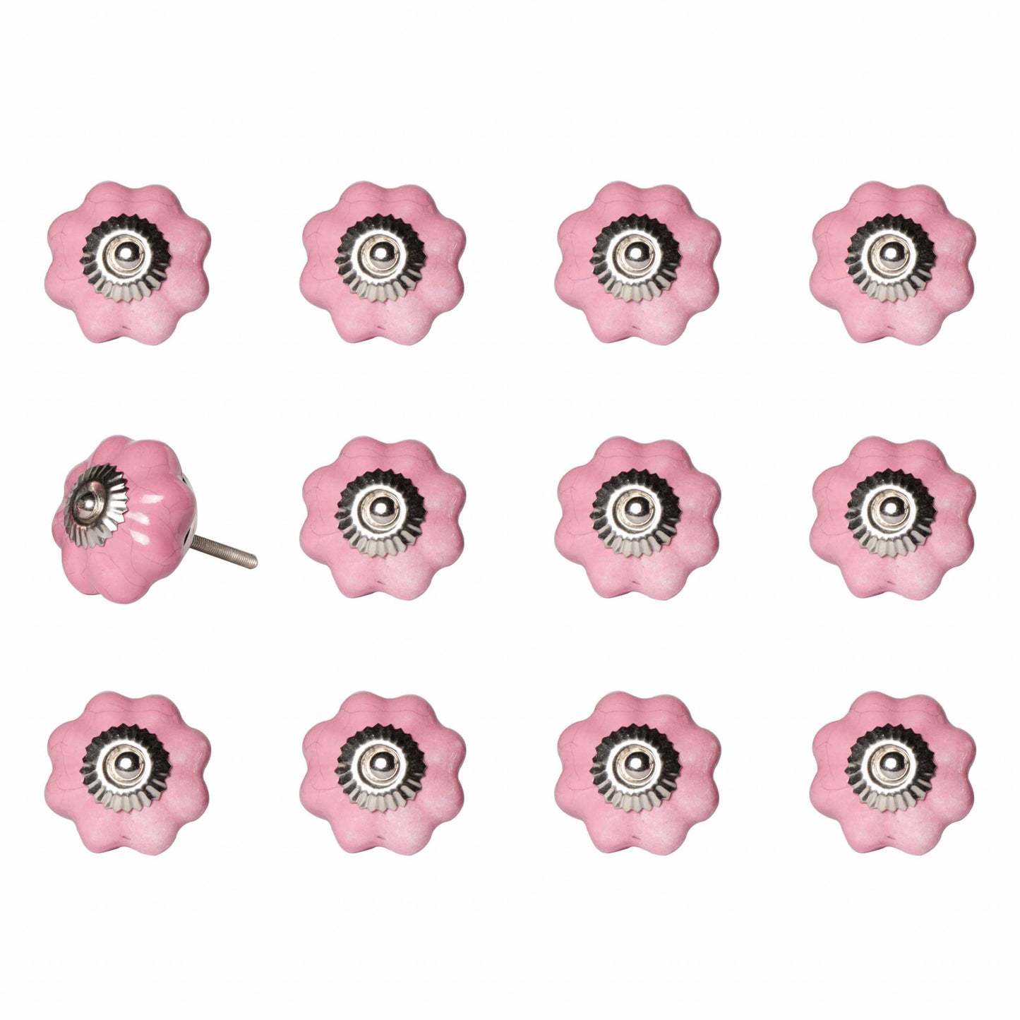 1.5" X 1.5" X 1.5" White Black And Yellow Knobs 12 Pack