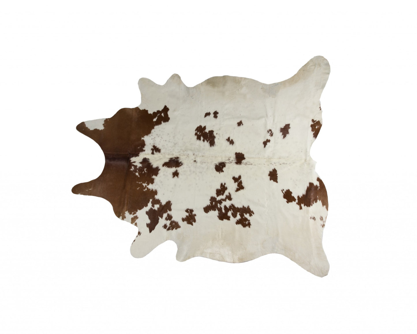 72" X 84" White And Black Cowhide Rug