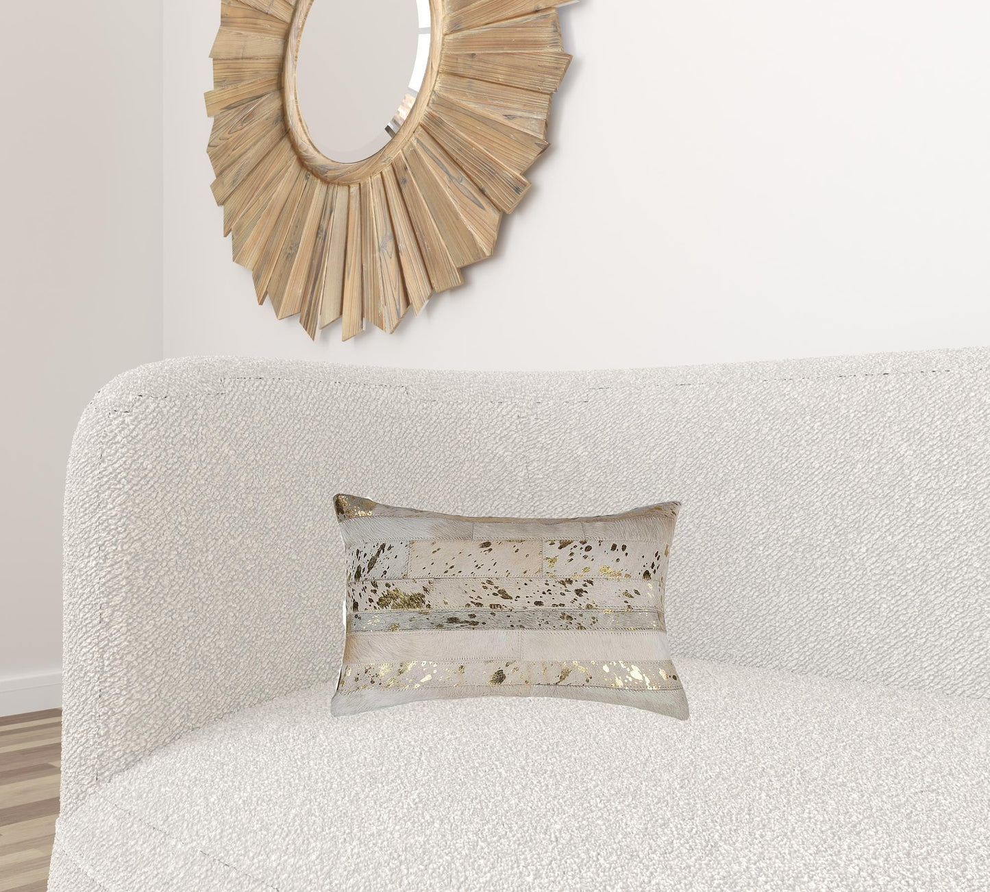12" X 20" X 5" Black And Silver Pillow