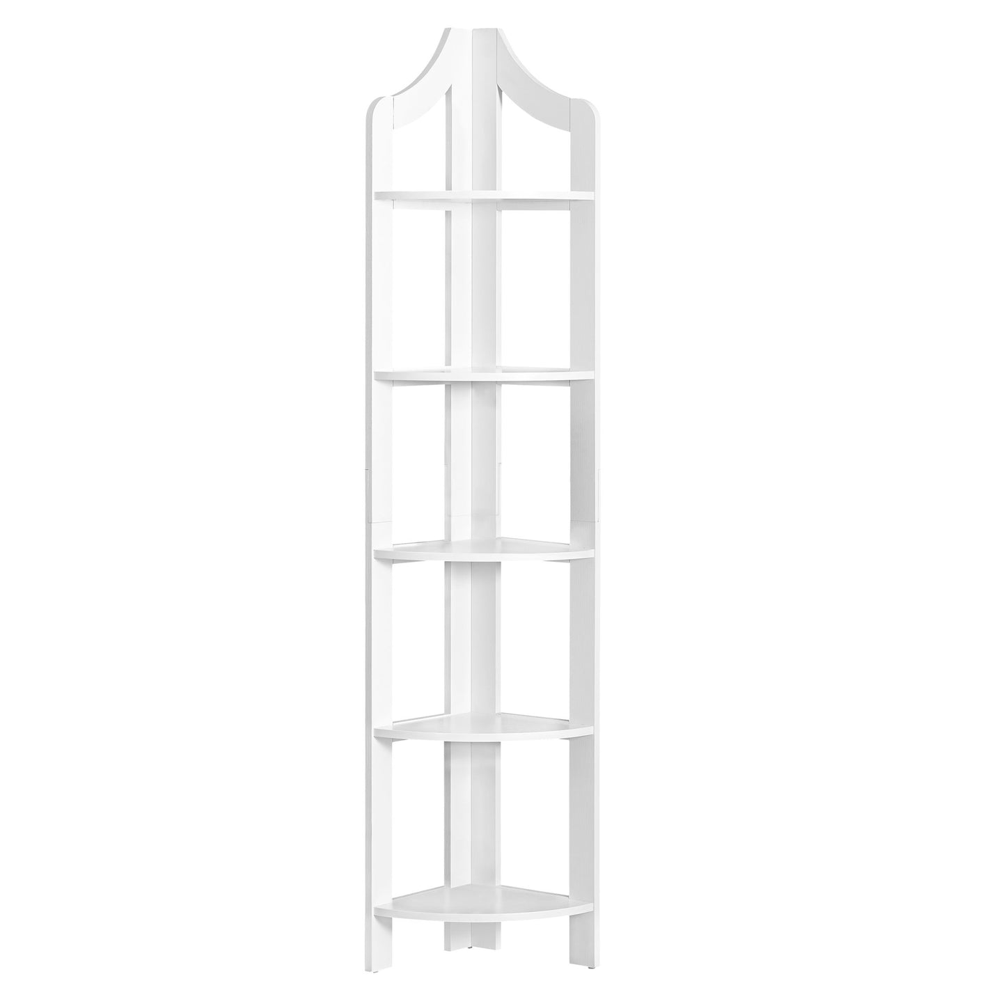White Corner Accent Shelf Bookcase