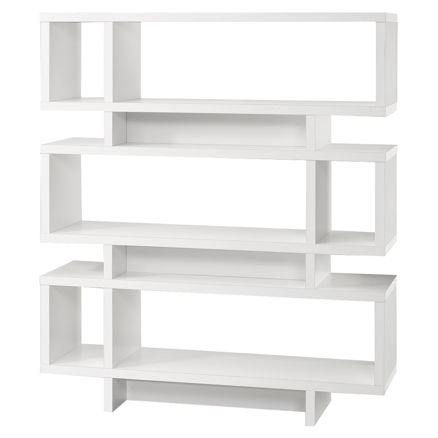 55" Gray Twelve Tier Floating Bookcase