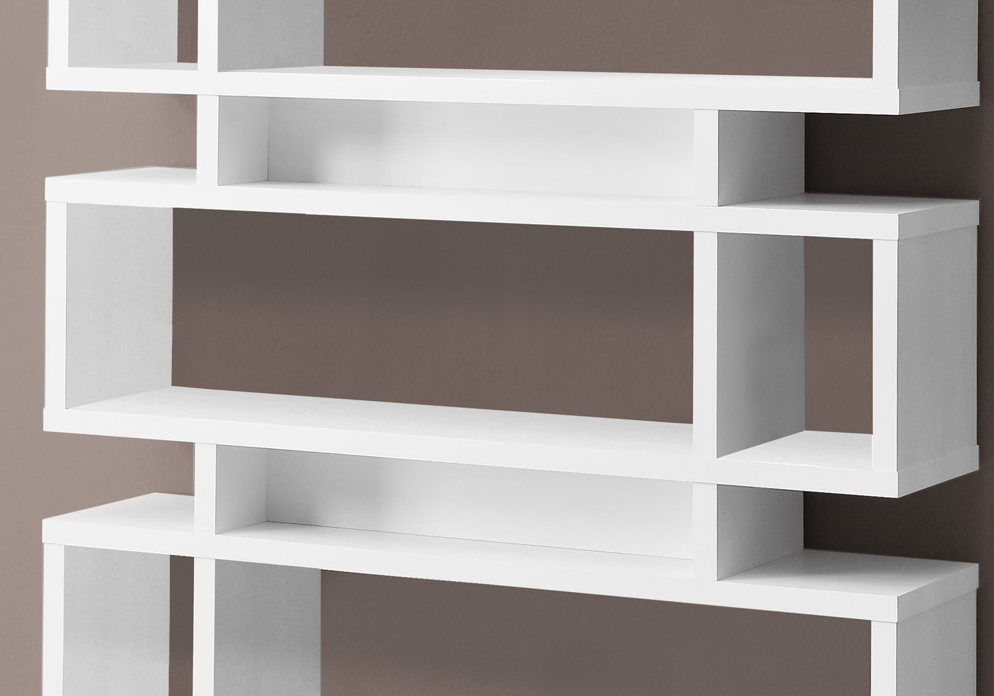 55" Gray Twelve Tier Floating Bookcase