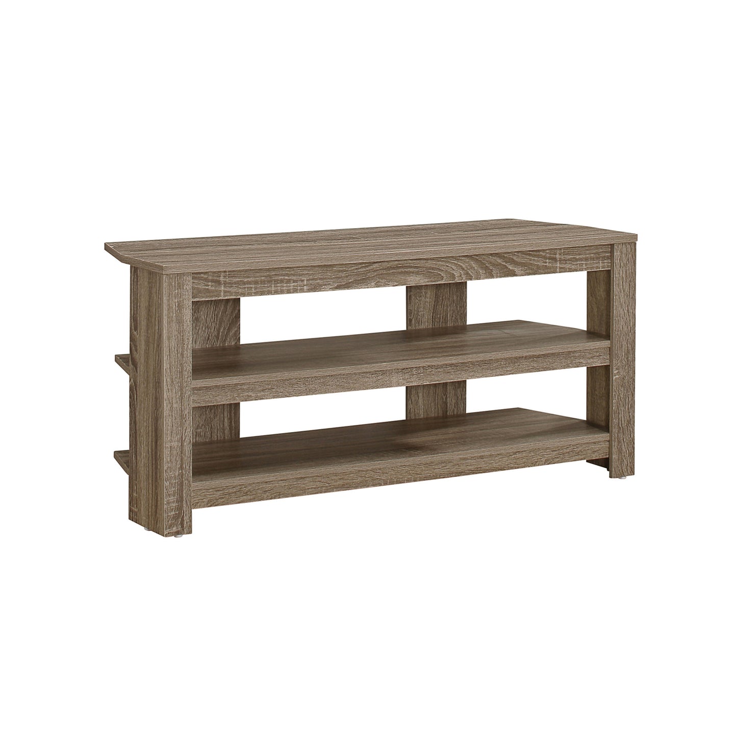 15.5" X 42" X 19.75" Grey Particle Board Laminate TV Stand
