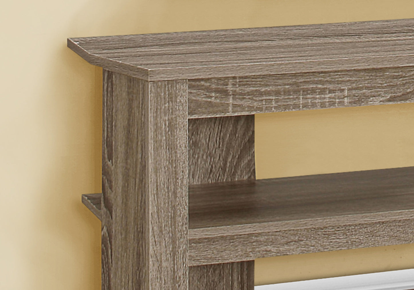 15.5" X 42" X 19.75" Grey Particle Board Laminate TV Stand