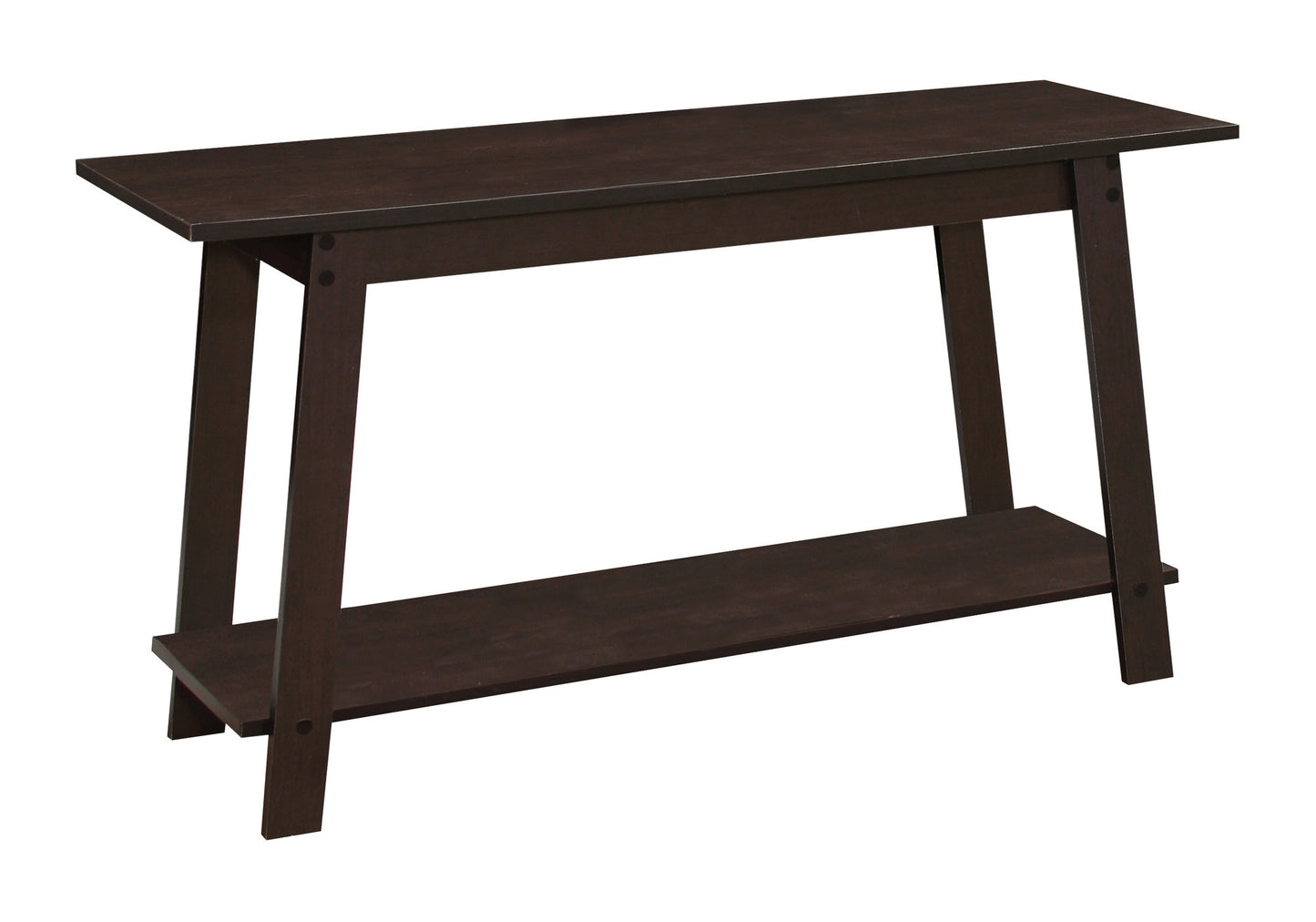 15.75" X 42" X 22.5" Dark Taupe Particle Board Laminate TV Stand