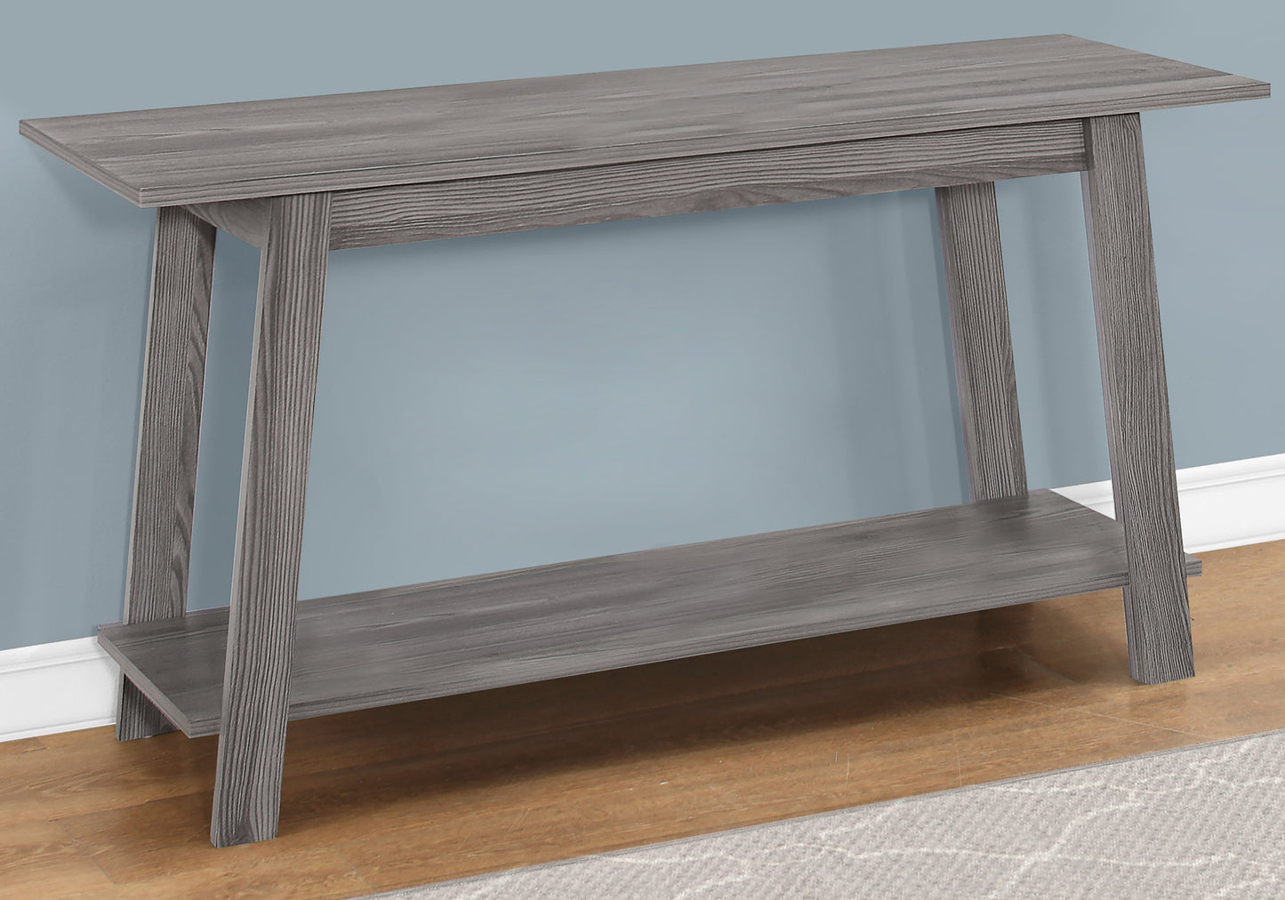 15.75" X 42" X 22.5" Dark Taupe Particle Board Laminate TV Stand