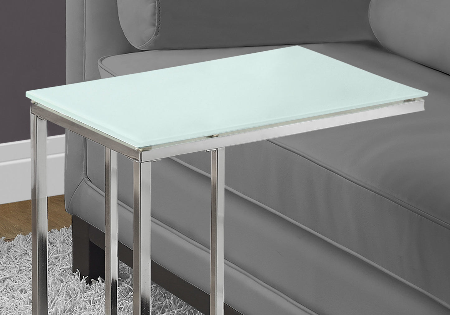 18" X 12" X 24" Cappuccino Brown Mdf Metal Accent Table