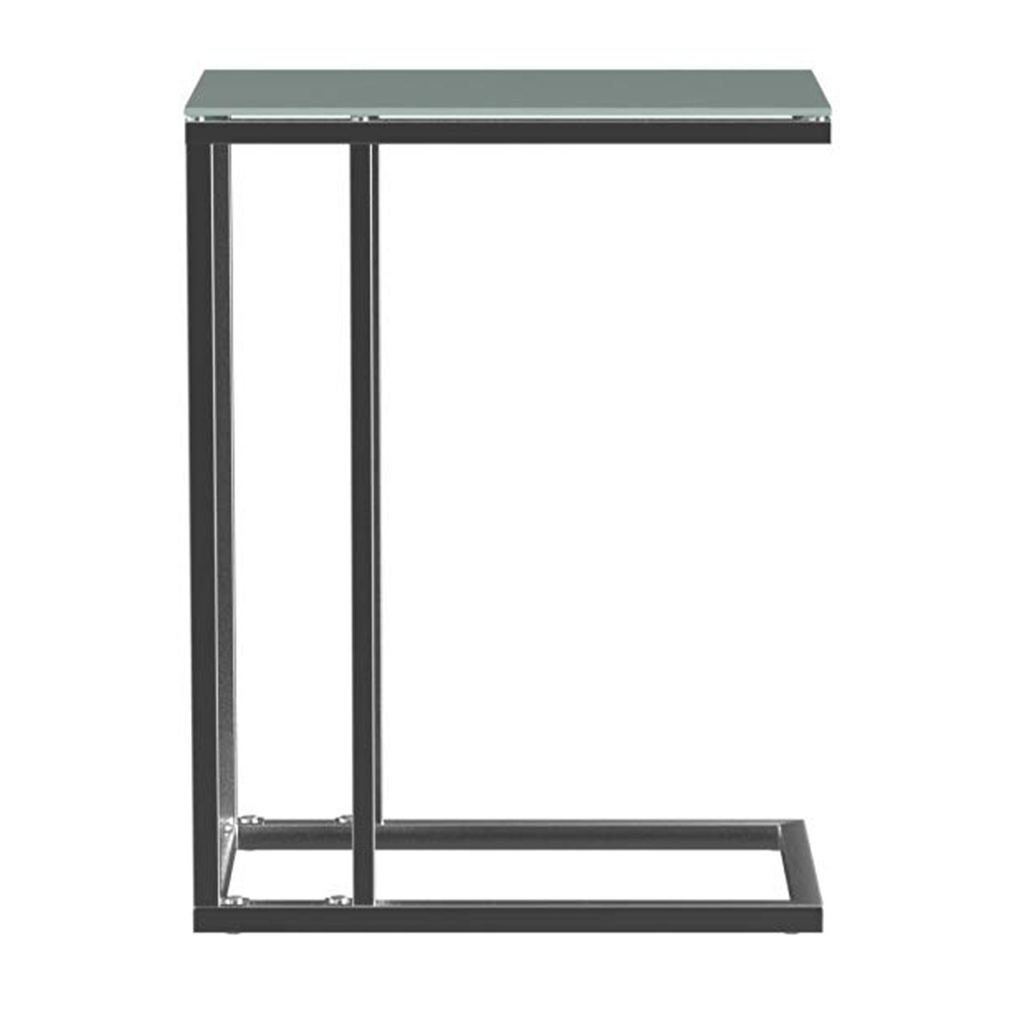 18" X 12" X 24" Cappuccino Brown Mdf Metal Accent Table