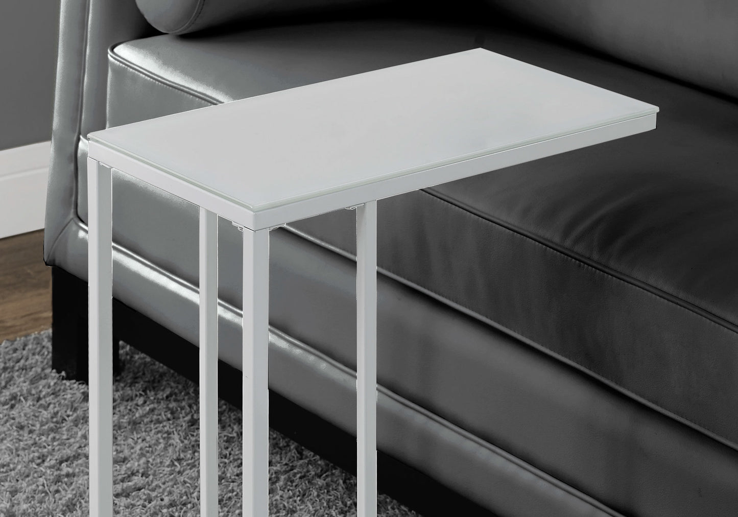 18" X 12" X 24" Cappuccino Brown Mdf Metal Accent Table