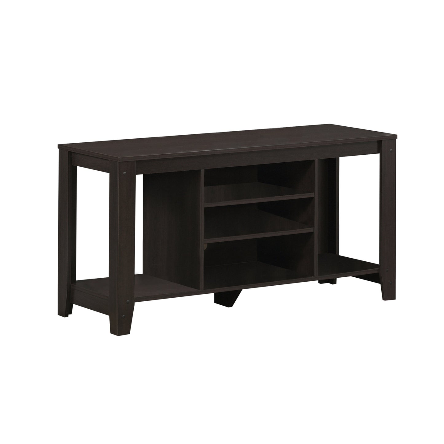 17.25" X 47.75" X 24.25" Dark Taupe Particle Board TV Stand