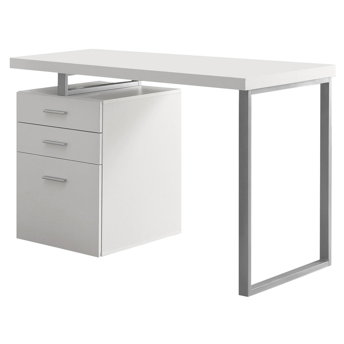 24" Brown Rectangular Computer Desk With Two Drawers