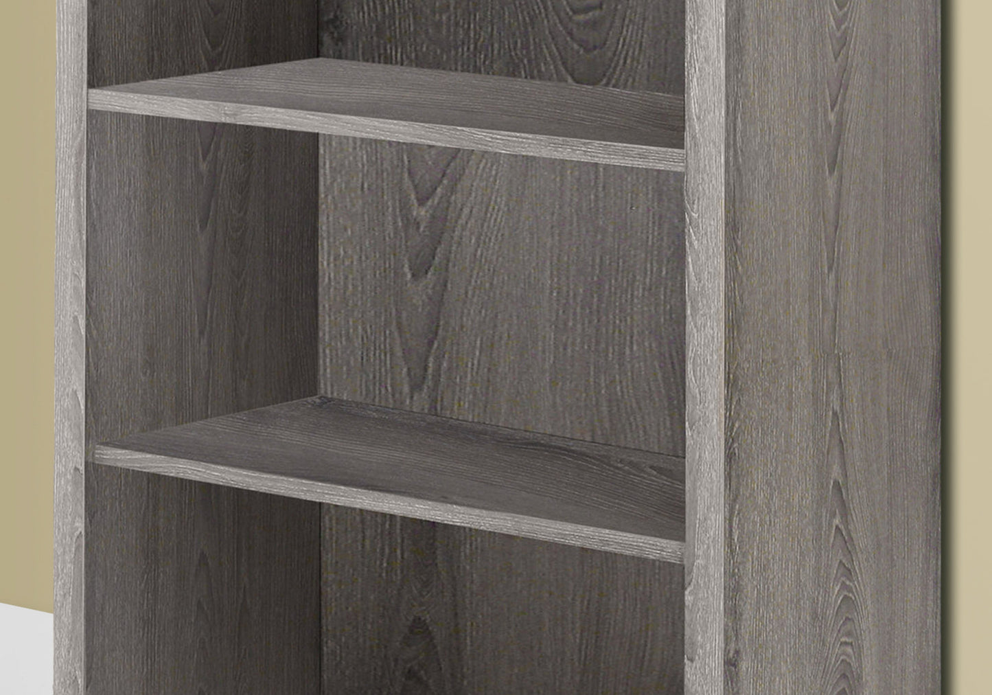 48" Brown Four Tier Standard Bookcase