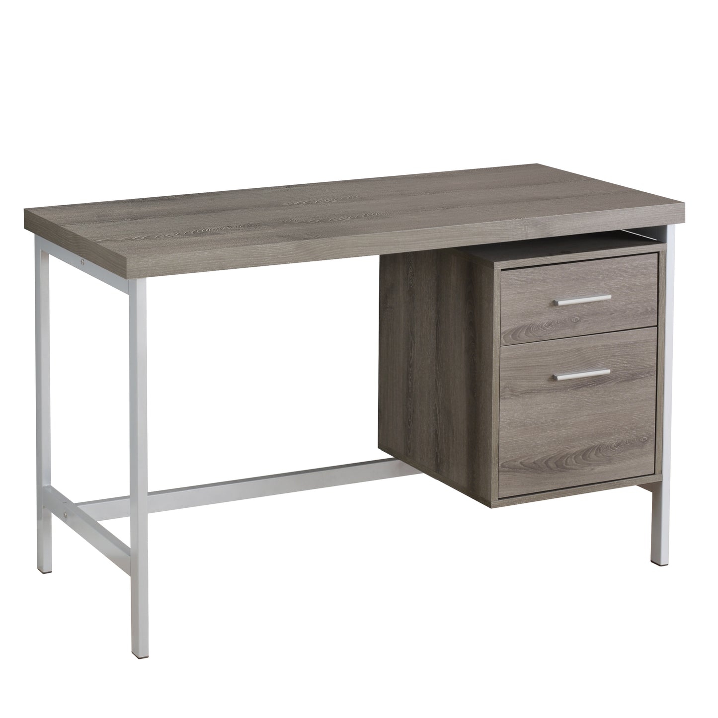 24" White Rectangular Computer Desk