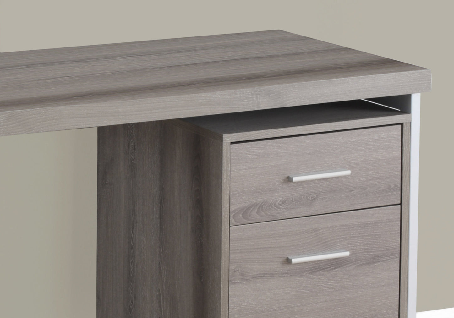 24" White Rectangular Computer Desk