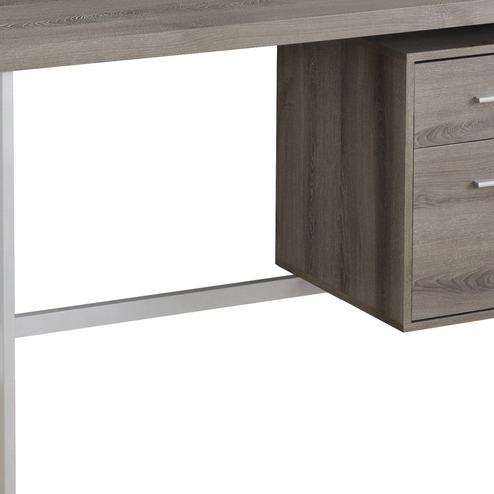 24" White Rectangular Computer Desk