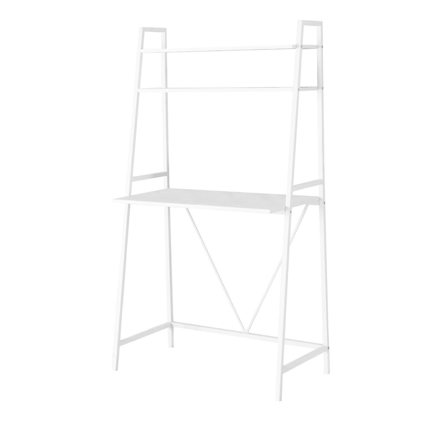 18" White Rectangular Ladder Desk