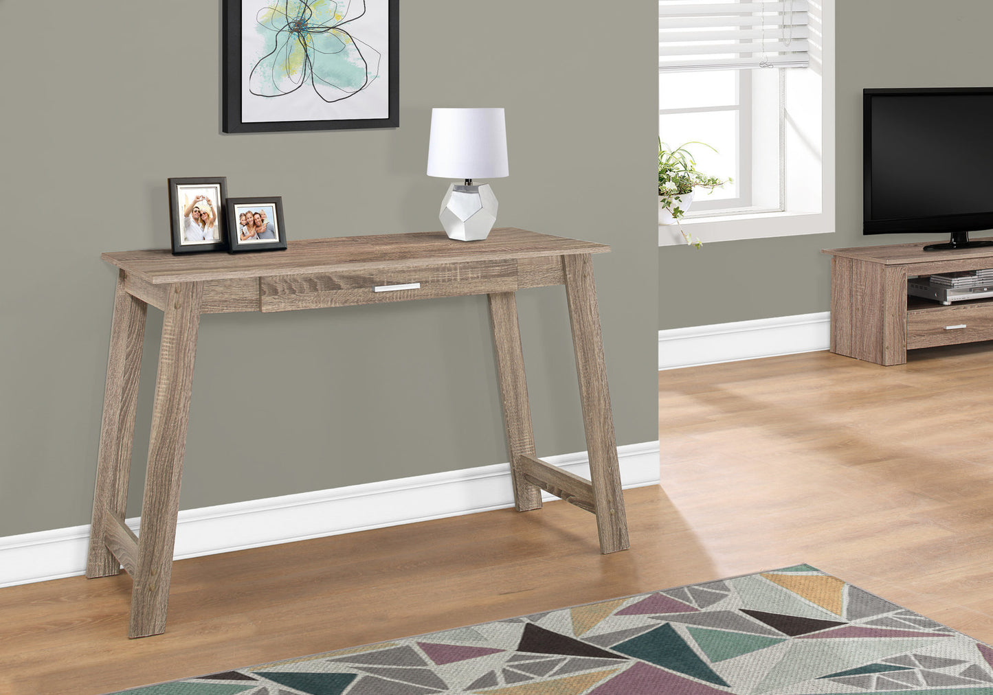 18" Brown Rectangular Computer Desk