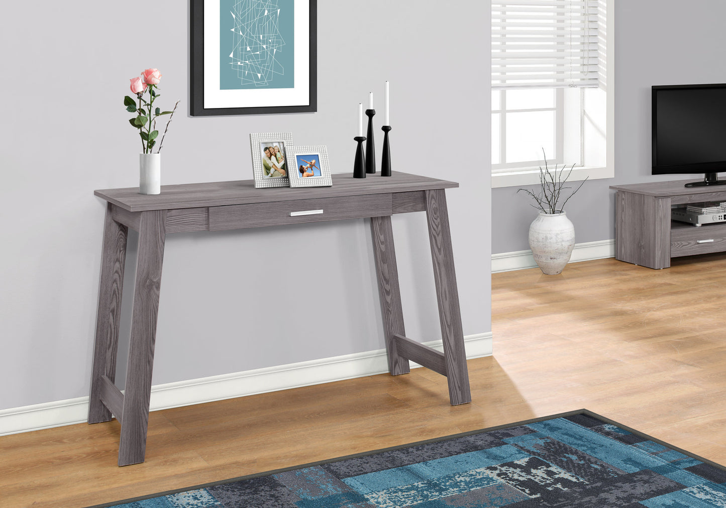 18" Brown Rectangular Computer Desk