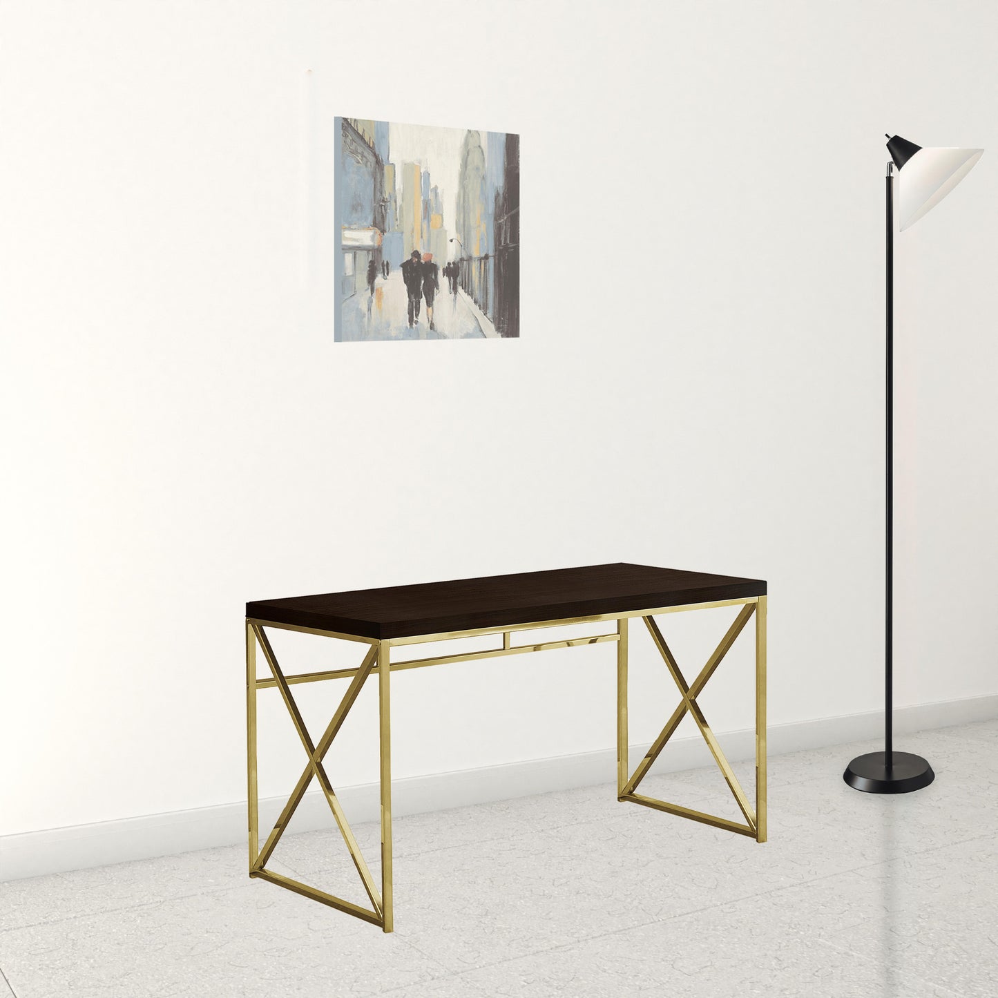 47" Espresso Rectangular Writing Desk