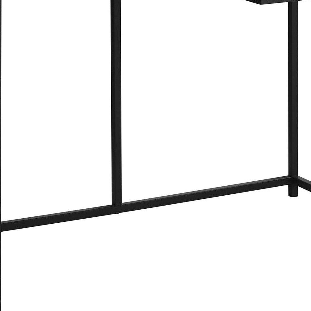20" Black Rectangular Computer Desk
