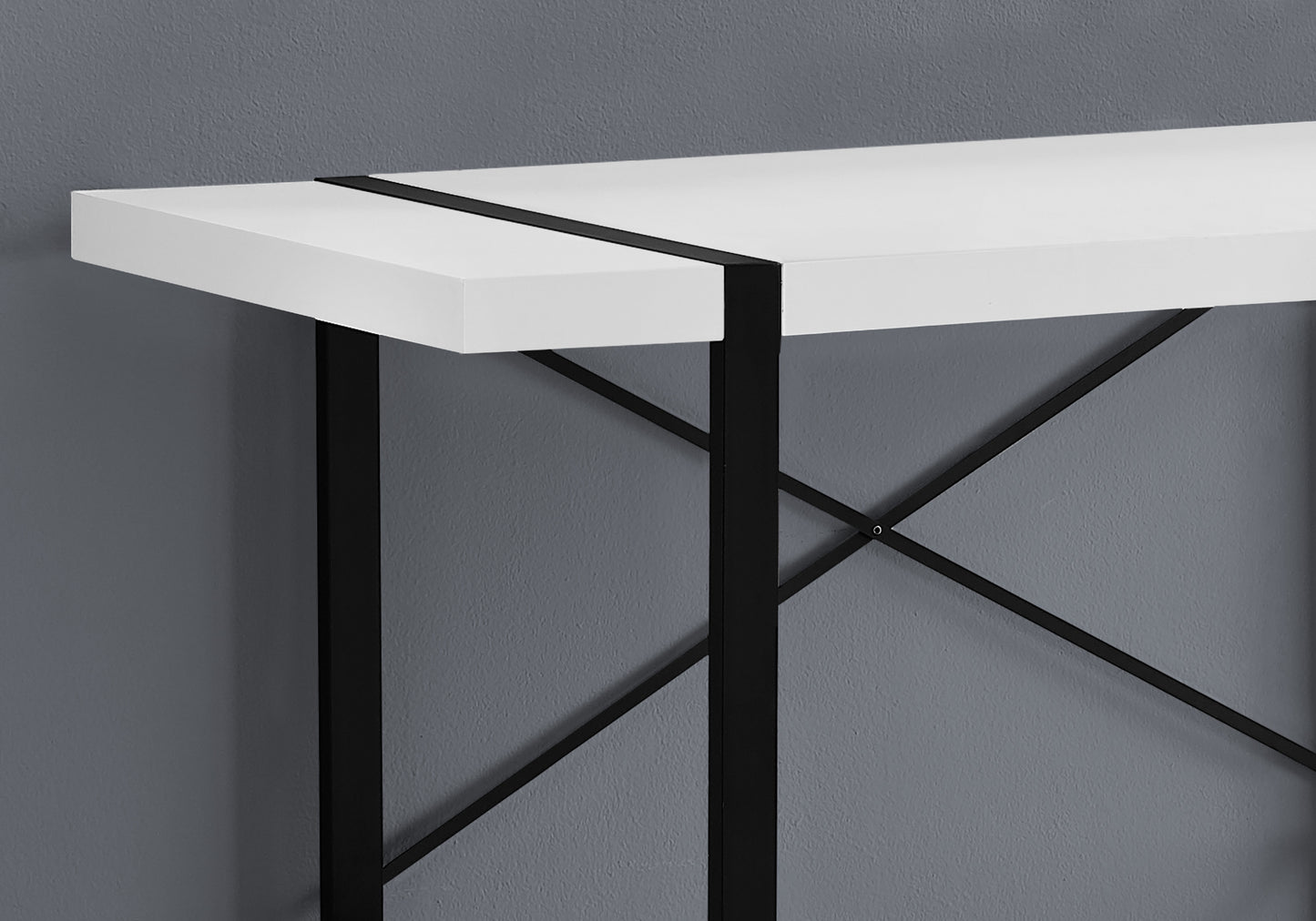 24" White Rectangular Computer Desk