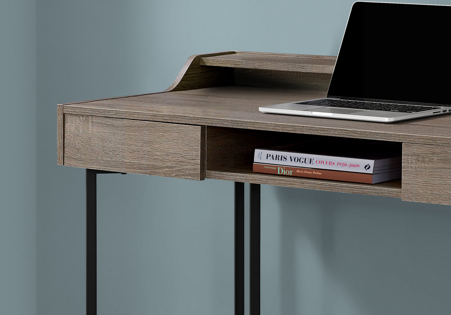 22" Taupe Rectangular Writing Desk