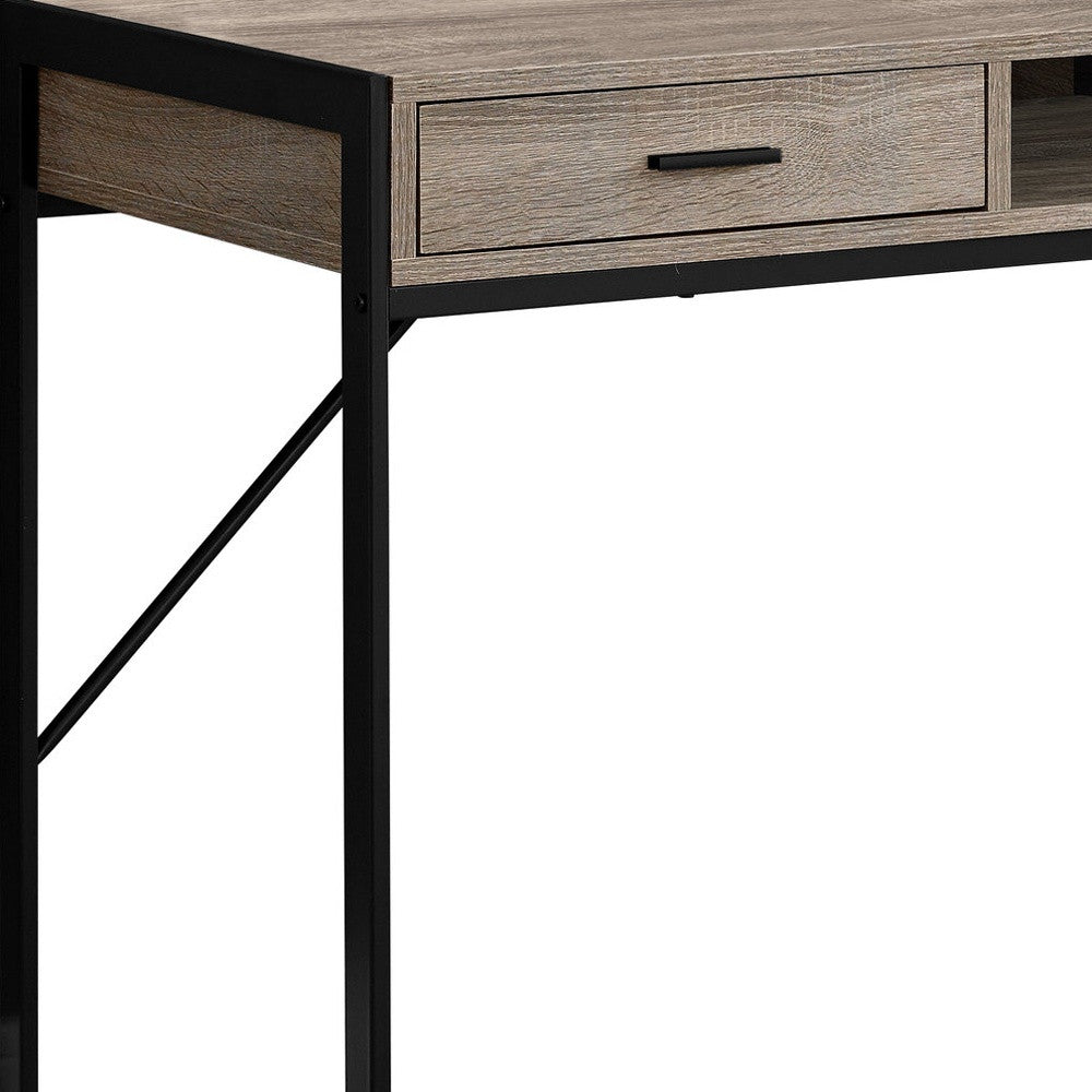 22" White Rectangular Computer Desk With Two Drawers
