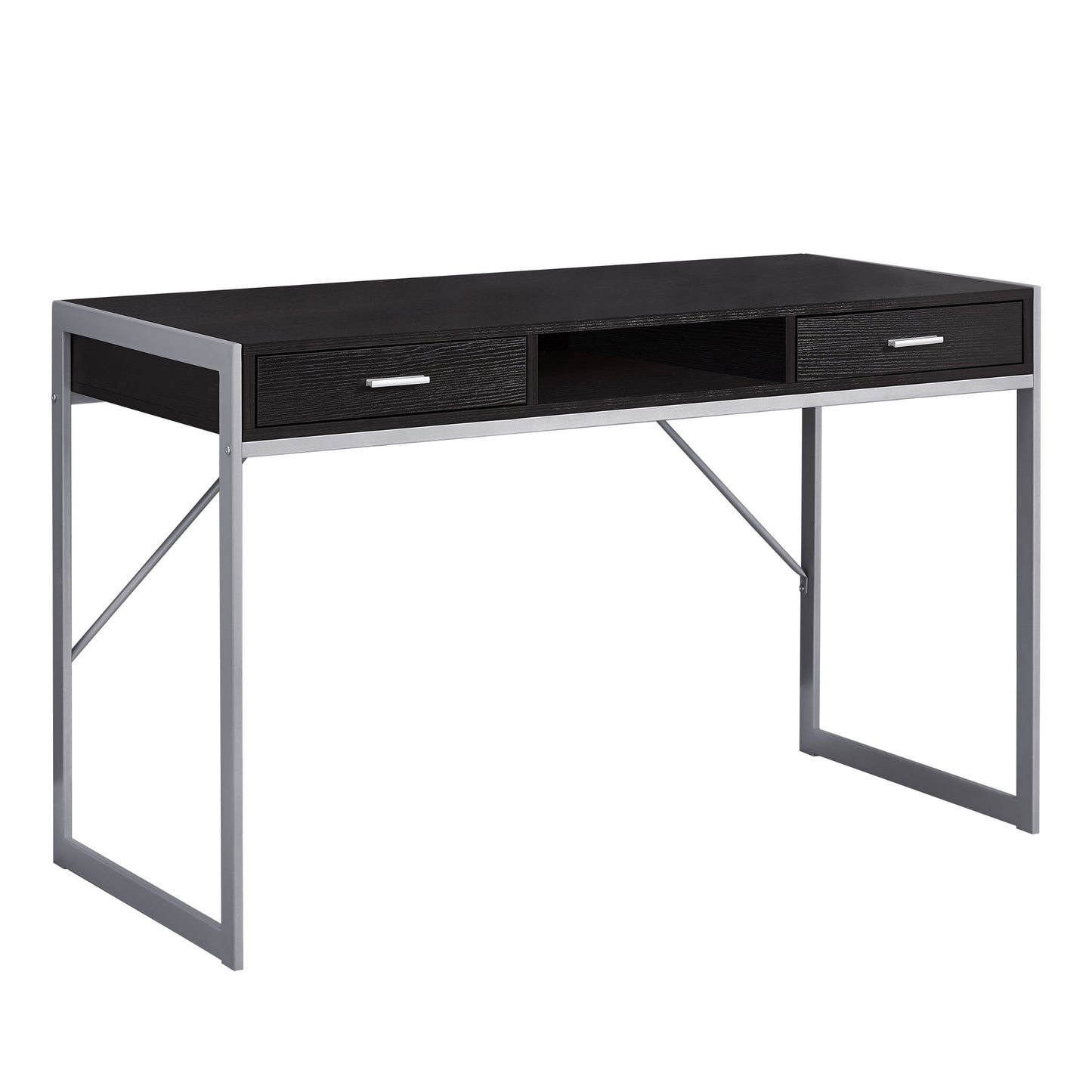 22" White Rectangular Computer Desk With Two Drawers