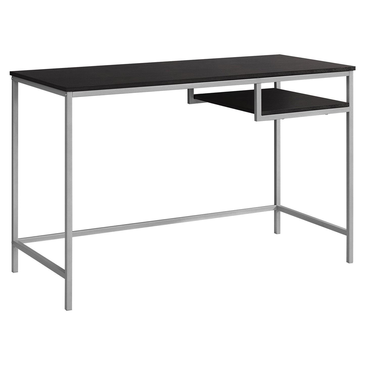 30" White Mdf And White Metal Computer Desk