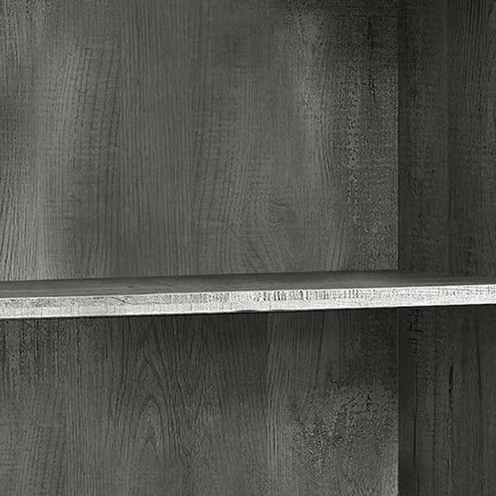 48" Brown Four Tier Standard Bookcase