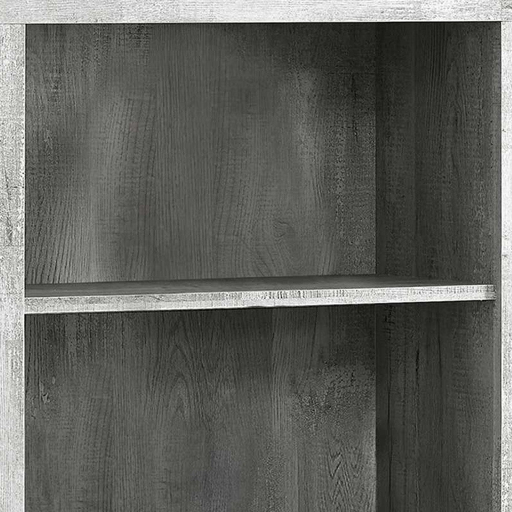 48" Brown Four Tier Standard Bookcase