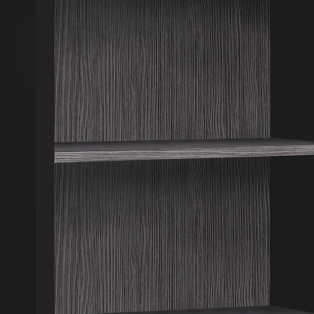 48" Brown Four Tier Standard Bookcase