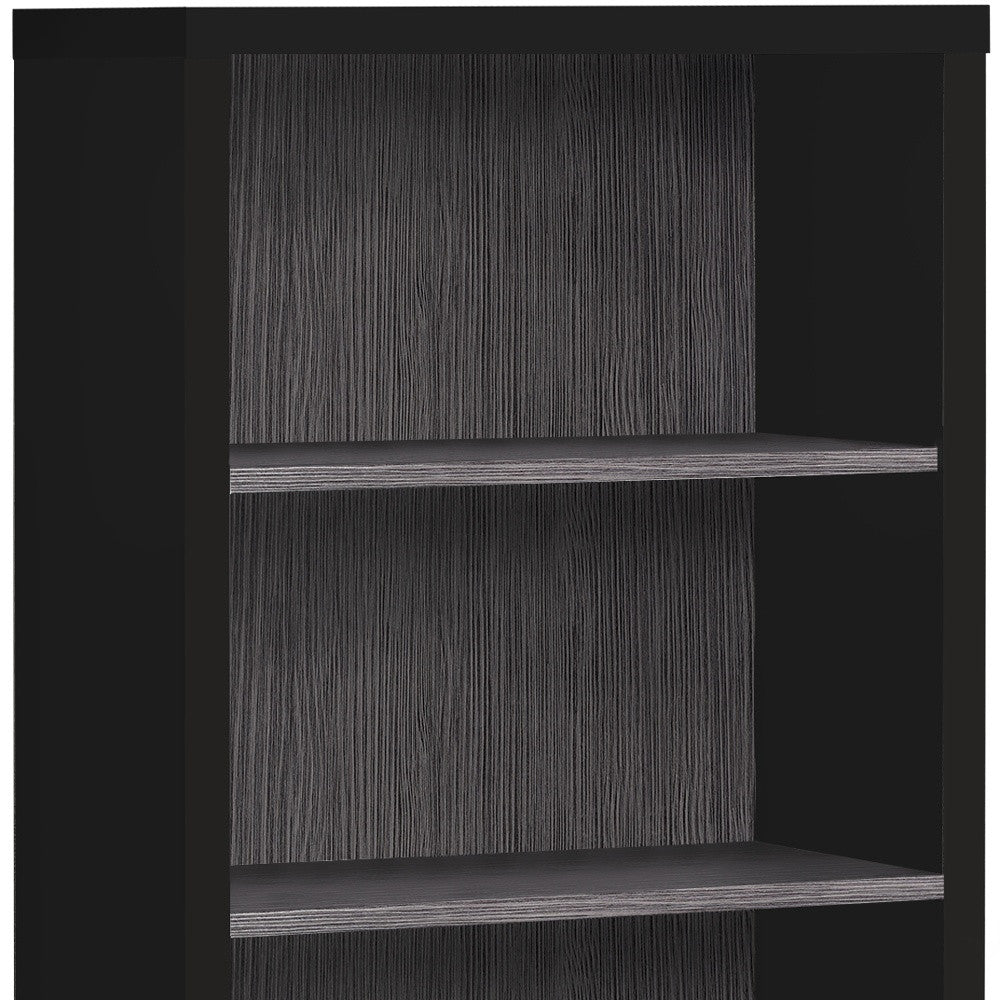 48" Brown Four Tier Standard Bookcase
