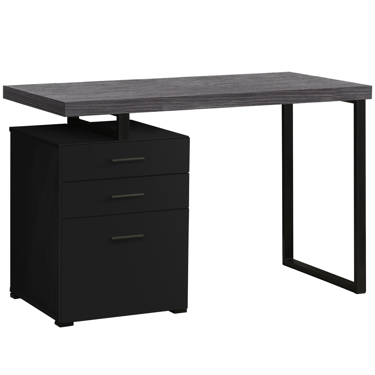 24" Brown Rectangular Computer Desk With Two Drawers