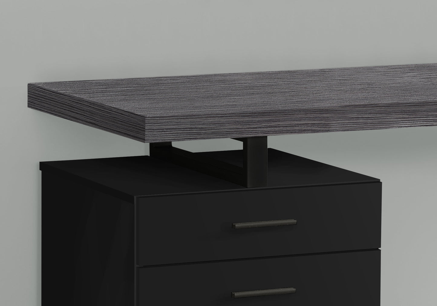 24" Brown Rectangular Computer Desk With Two Drawers