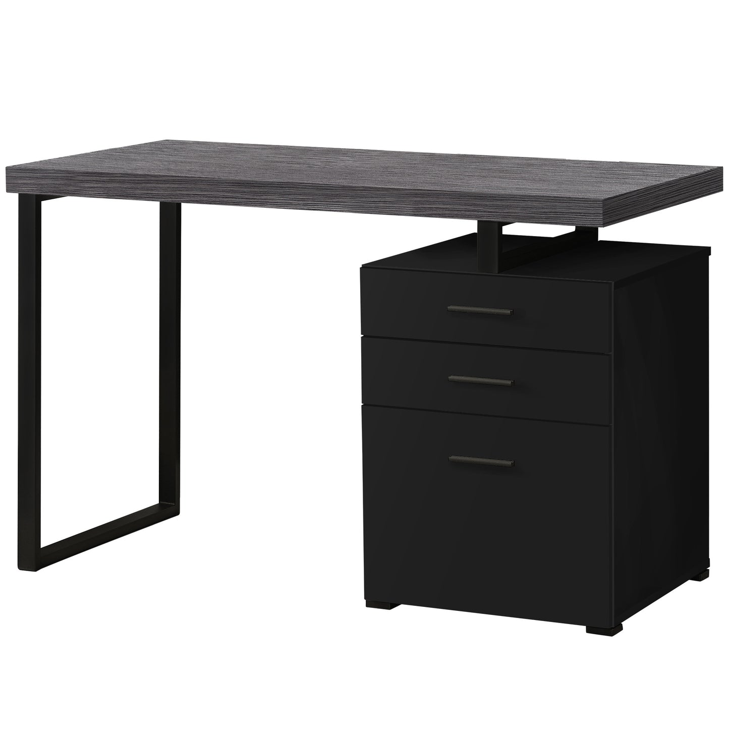 24" Brown Rectangular Computer Desk With Two Drawers
