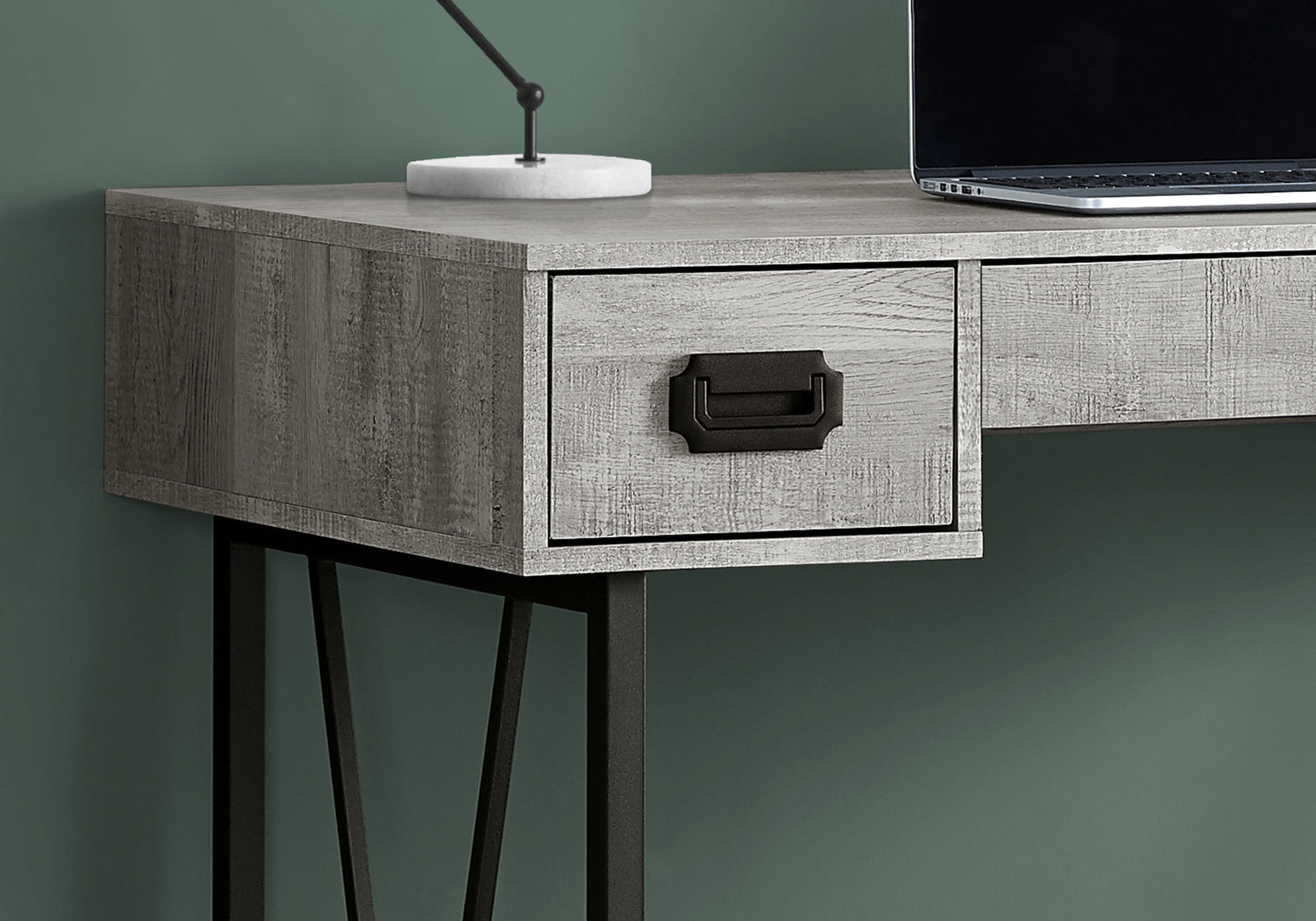 24" Brown Rectangular Computer Desk With Three Drawers