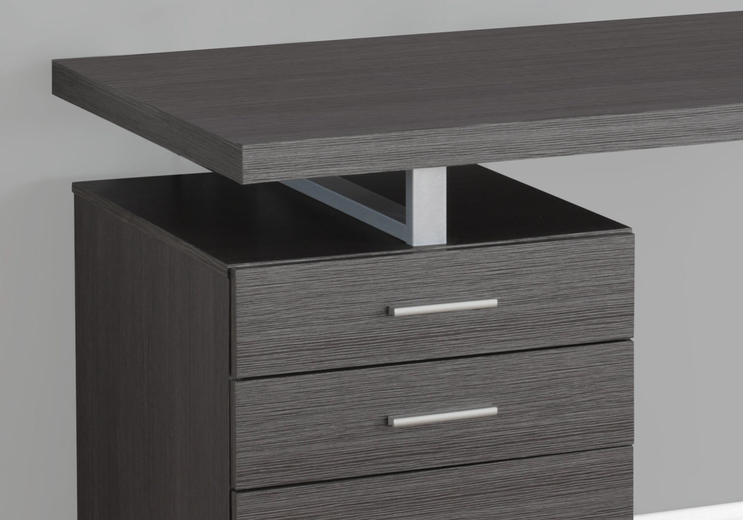 24" Brown Rectangular Computer Desk With Two Drawers