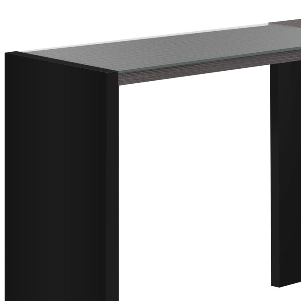55" White L-Shape Computer Desk With Three Drawers