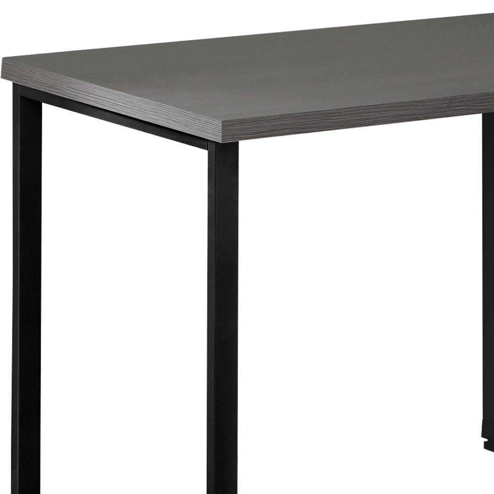 47" White L-Shape Computer Desk With Three Drawers
