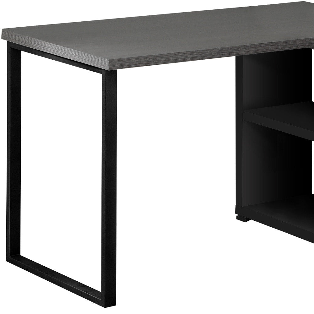 47" White L-Shape Computer Desk With Three Drawers