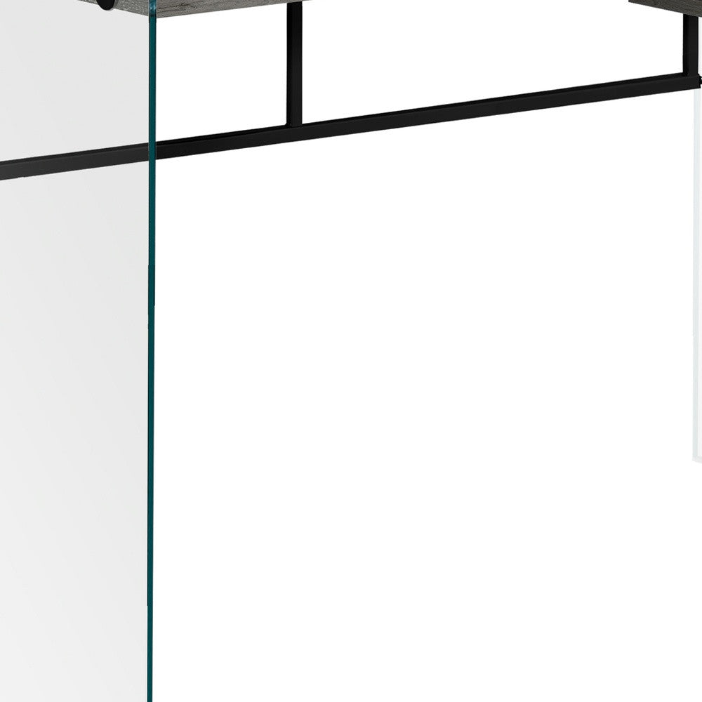 24" Grey Rectangular Computer Desk