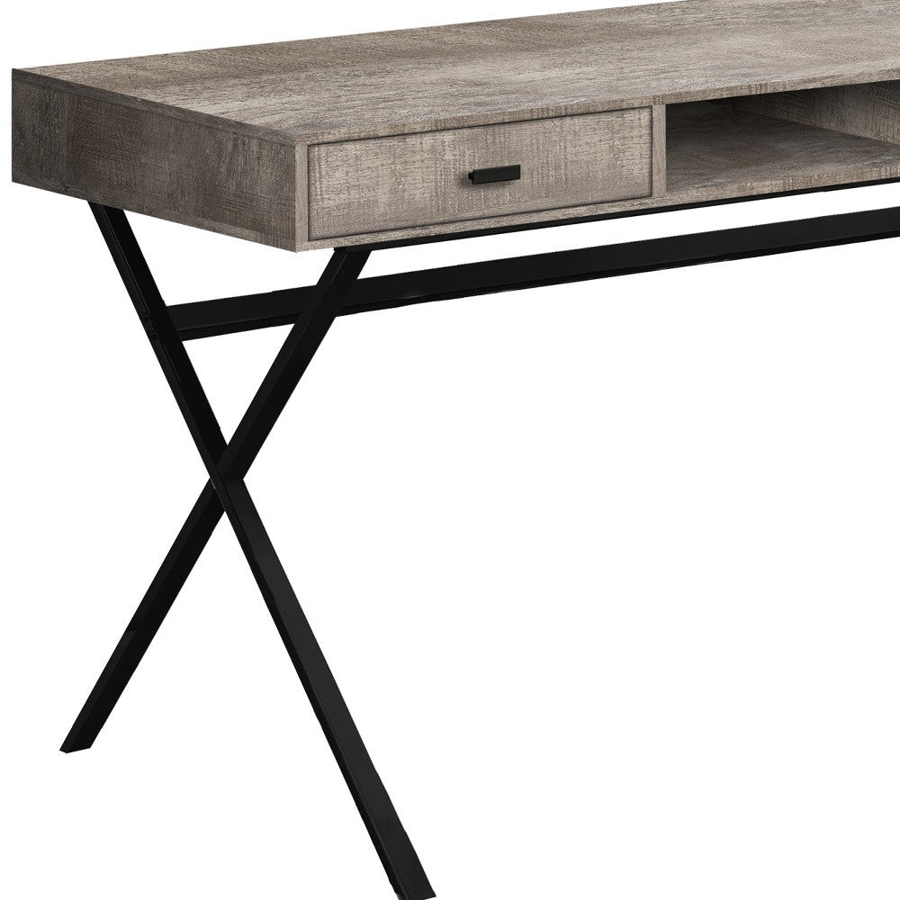 24" White Rectangular Computer Desk With Two Drawers