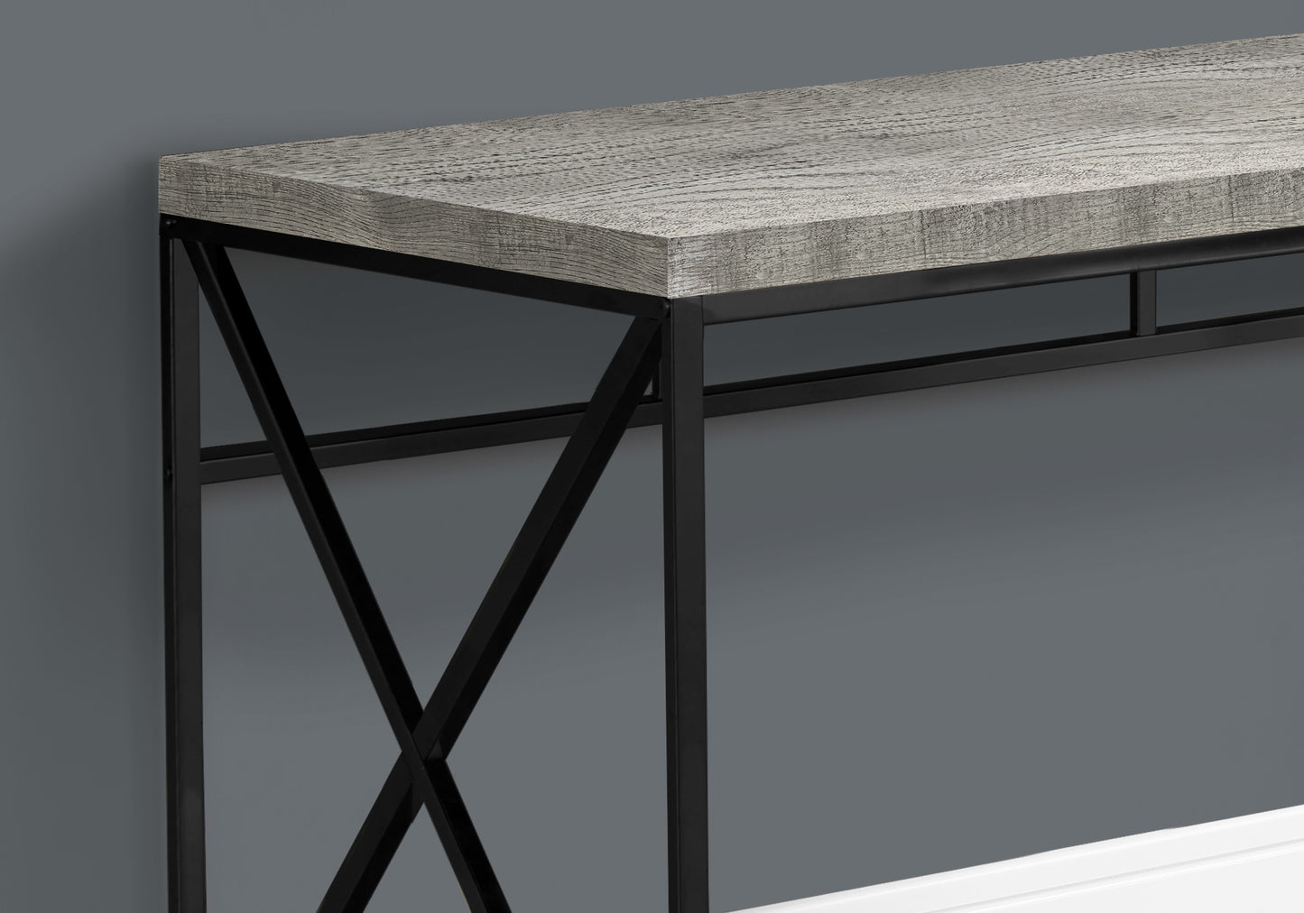 24" Grey Rectangular Computer Desk